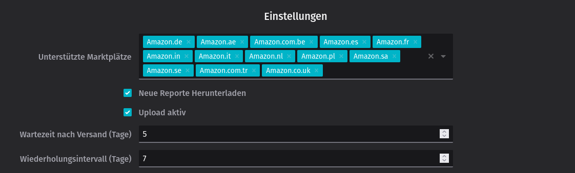 Einstellungen