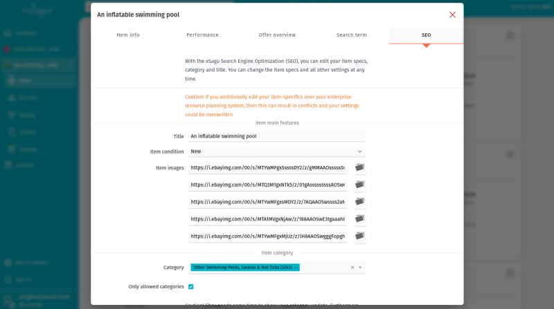 eSagu - Repricer for ebay - Ranking optimization and search optimization