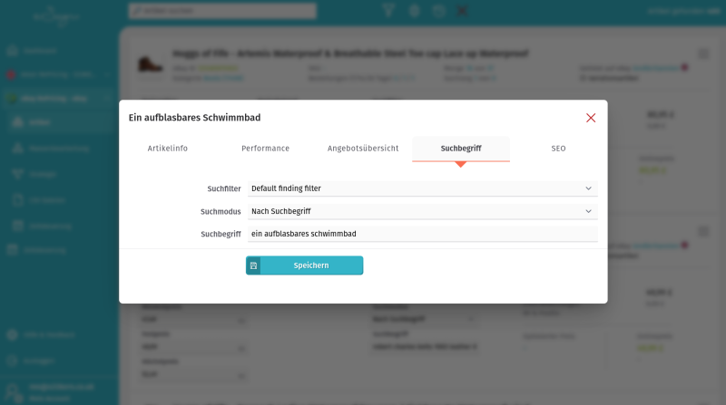 eSagu - Repricer für ebay - Suchbegriffsoptimierung für effiziente Wettbewerbsanalyse