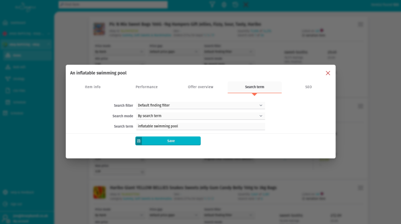 eSagu - Repricer for ebay - Search term optimization for efficient competitor analysis