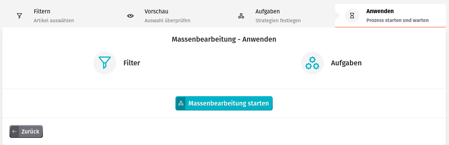 Massenbearbeitung - Anwenden