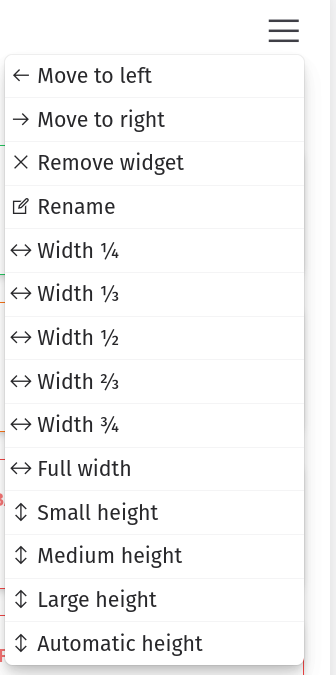 Widgets - Add new Widget