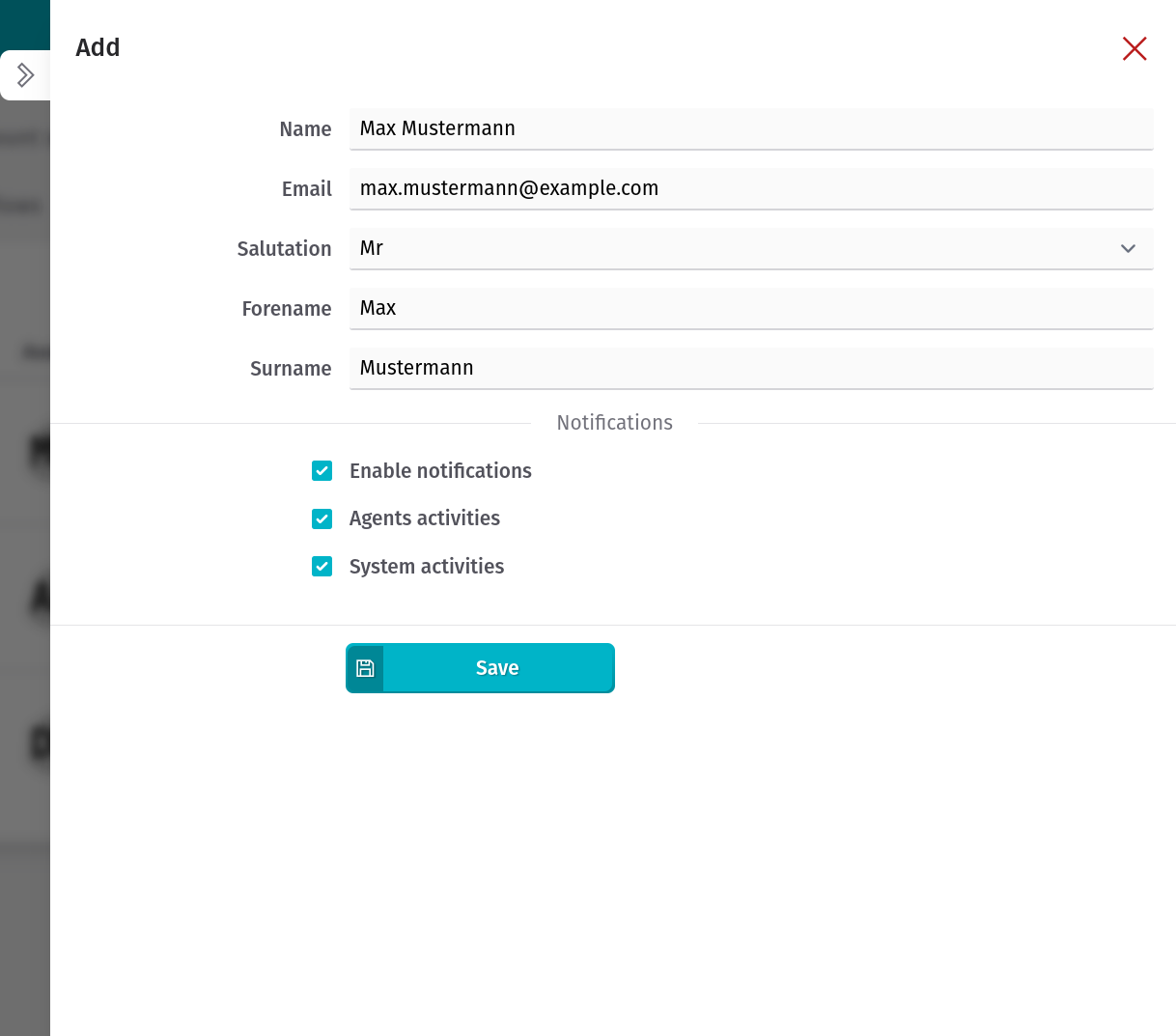 Step 2: Create an Agent with the same email address