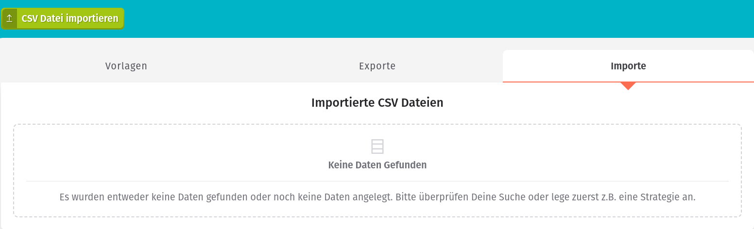 CSV Dateien - Import