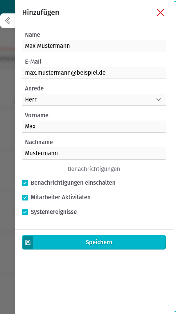 Schritt 2: Erstellen eines Agenten mit der gleichen E-Mail-Adresse