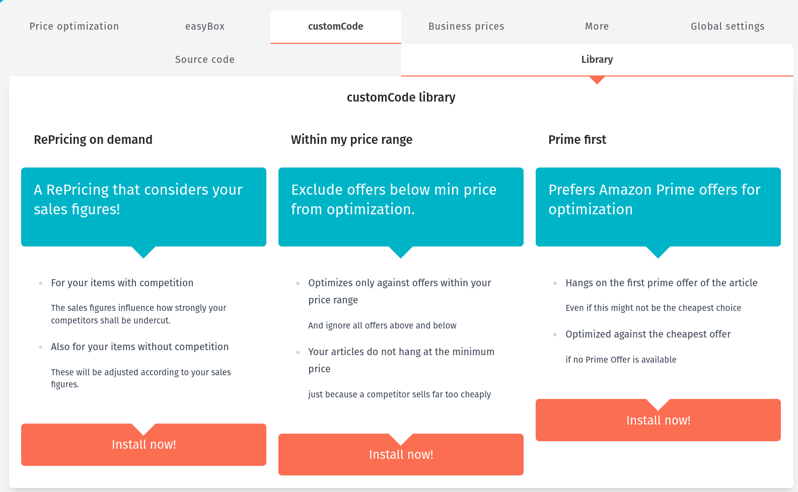 Strategies - customCode