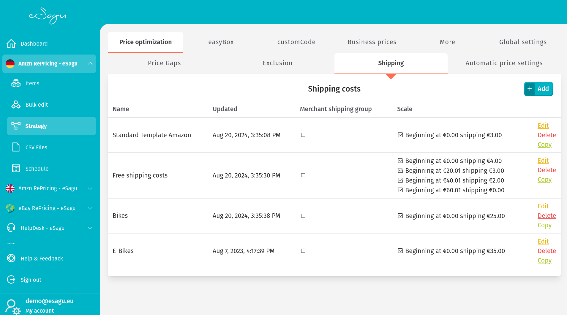 Strategies - Shipping Costs