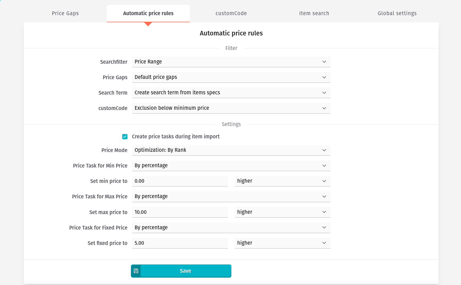 Strategy - Automatic pricing rules