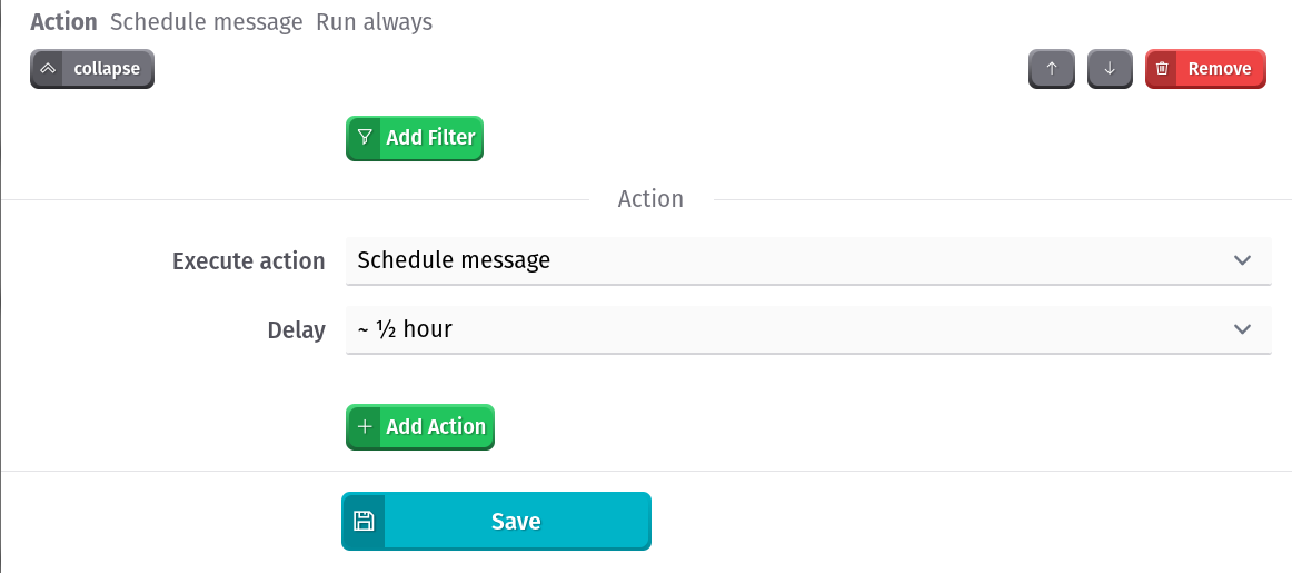 Define the scheduled delayed workflow