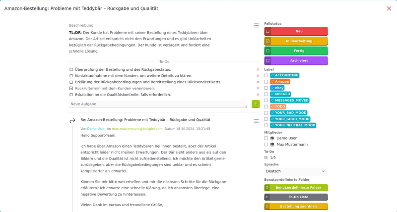 eSagu - HelpDesk - Ein offener Fall
