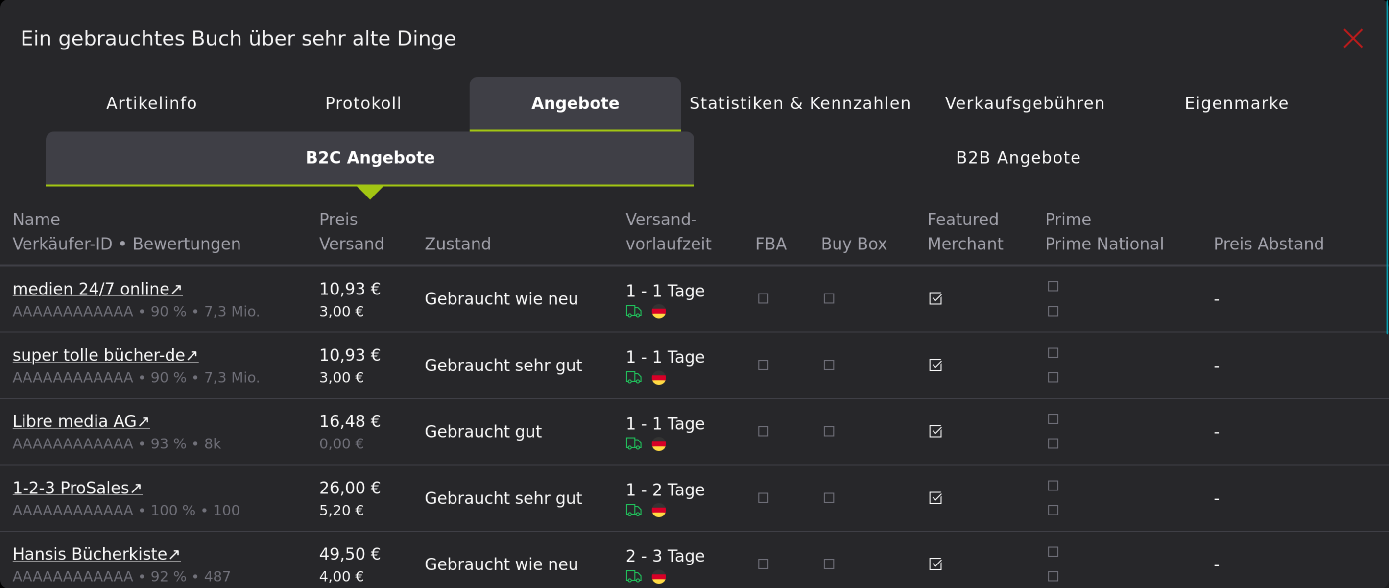 Screenshot neue Tabs